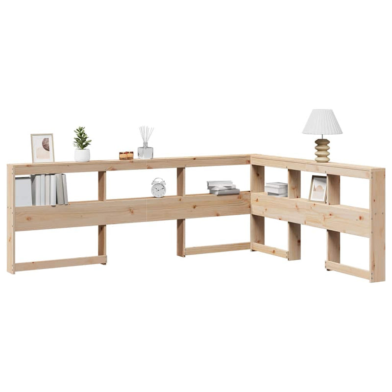 Boekenkast Hoofdeinde L-Vormig 80 Cm Massief Grenenhout