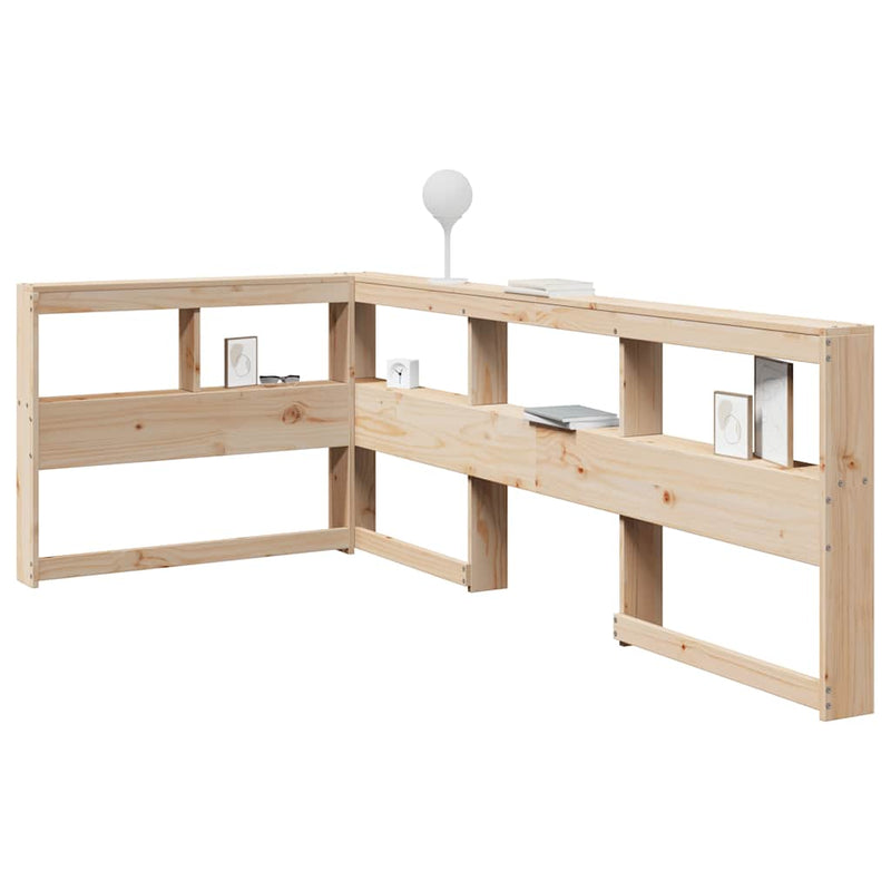 Boekenkast Hoofdeinde L-Vormig 80 Cm Massief Grenenhout