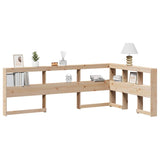 Boekenkast Hoofdeinde L-Vormig 80 Cm Massief Grenenhout