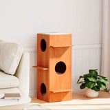 Kattenhuis 43X43X90 Cm Massief Grenenhout