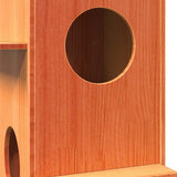 Kattenhuis 43X43X90 Cm Massief Grenenhout