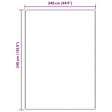 Antislip Shaggy Tapijt Grijs 240 X 340 Cm Pp
