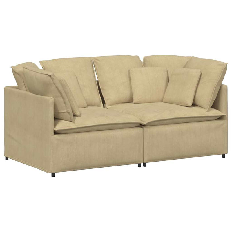 Modulaire Bank Met Kussens Corduroy Stof