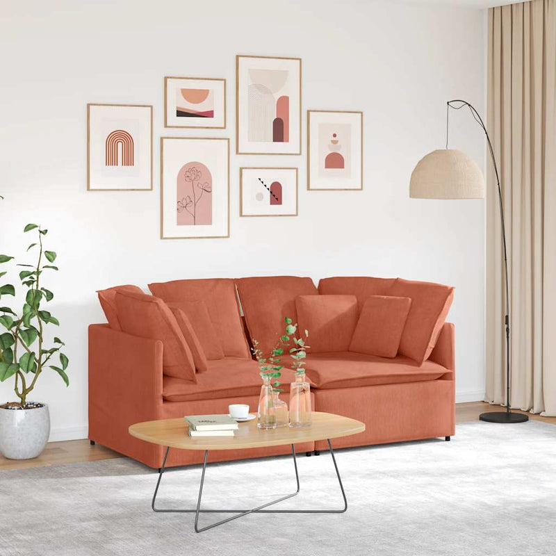 Modulaire Bank Met Kussens Corduroy Stof