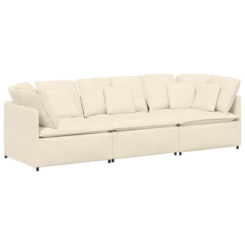 Modulaire Bank Met Kussens Corduroy Stof Kleurig