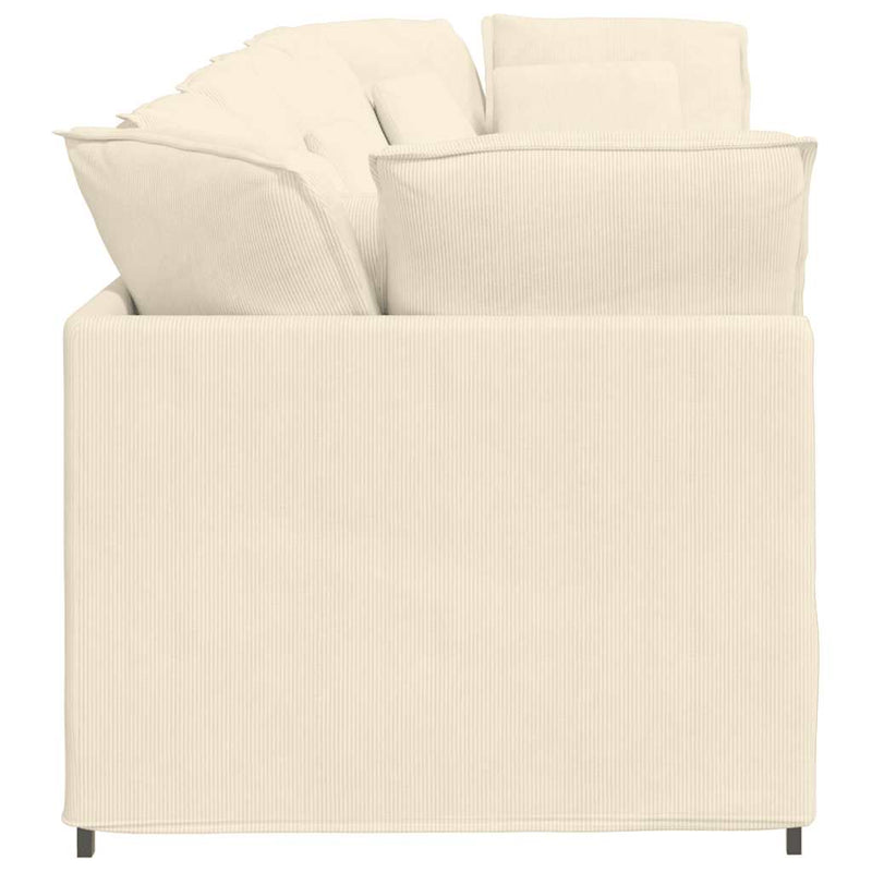 Modulaire Bank Met Kussens Corduroy Stof Kleurig