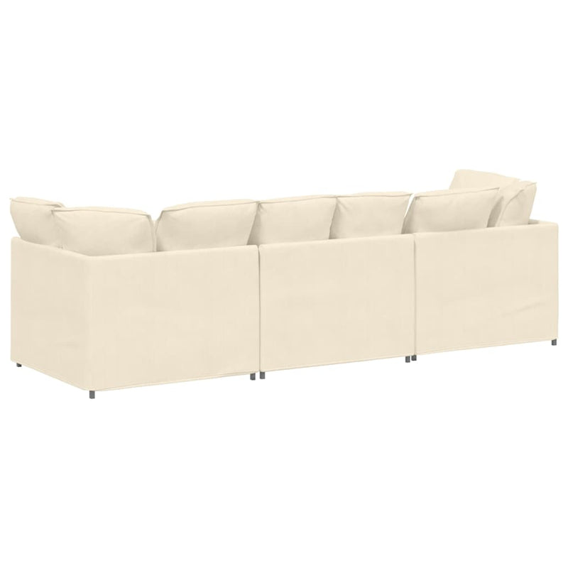 Modulaire Bank Met Kussens Corduroy Stof Kleurig