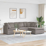 Modulaire Bank Met Voetenbank En Kussens Stof Jeans Blauw