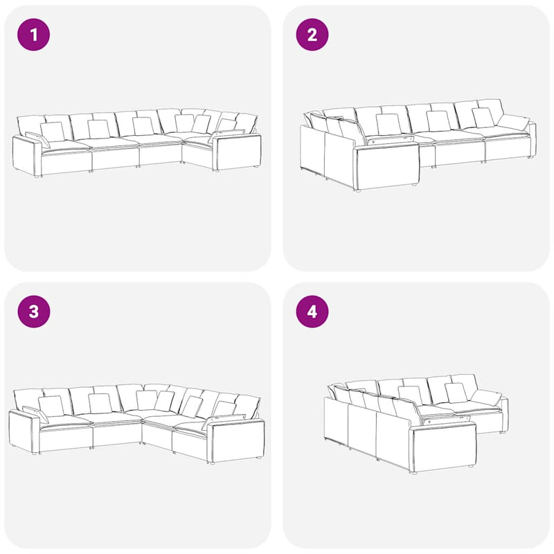 Modulaire Bank Met Kussens Fluweel