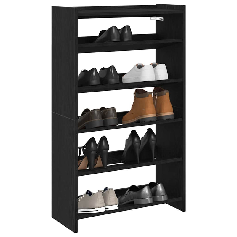 Schoenenrek 80X25X Bewerkt Hout Zwart