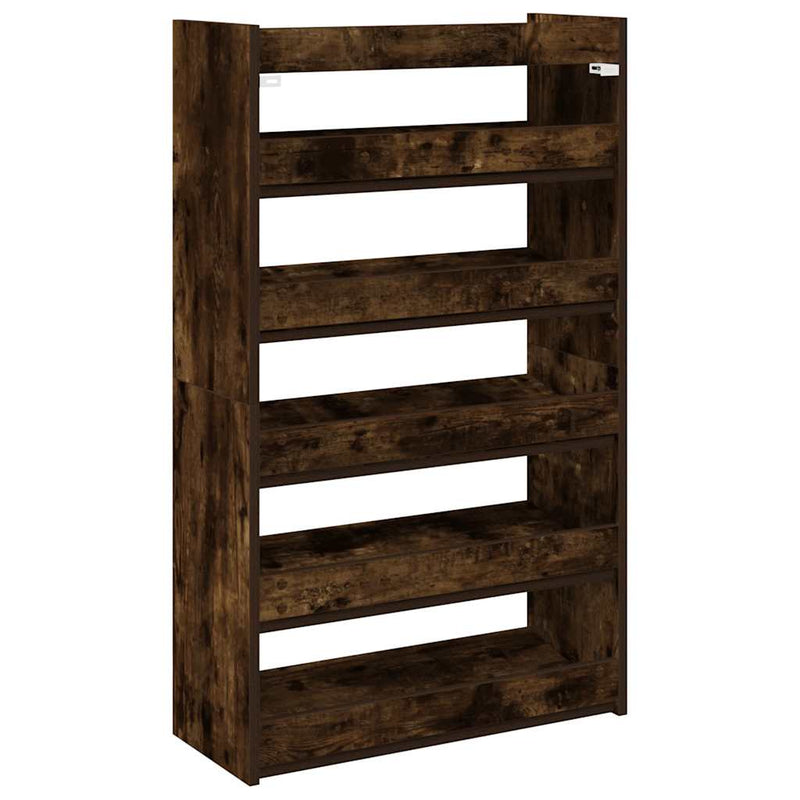 Schoenenrek 60X25X Bewerkt Hout Kleurig Gerookt Eiken