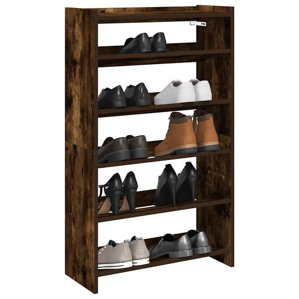 Schoenenrek 60X25X Bewerkt Hout Kleurig Gerookt Eiken