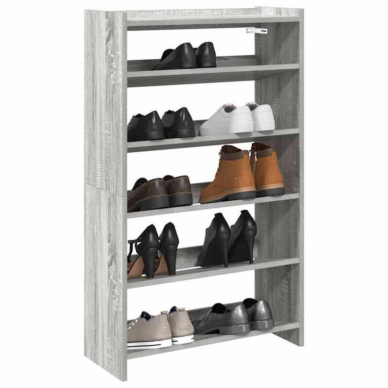 Schoenenrek 80X25X Bewerkt Hout Eikenkleur Grijs Sonoma