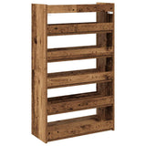 Schoenenrek 60X25X Bewerkt Hout Kleurig Oud Hout