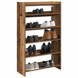 Schoenenrek 60X25X Bewerkt Hout Kleurig Oud Hout