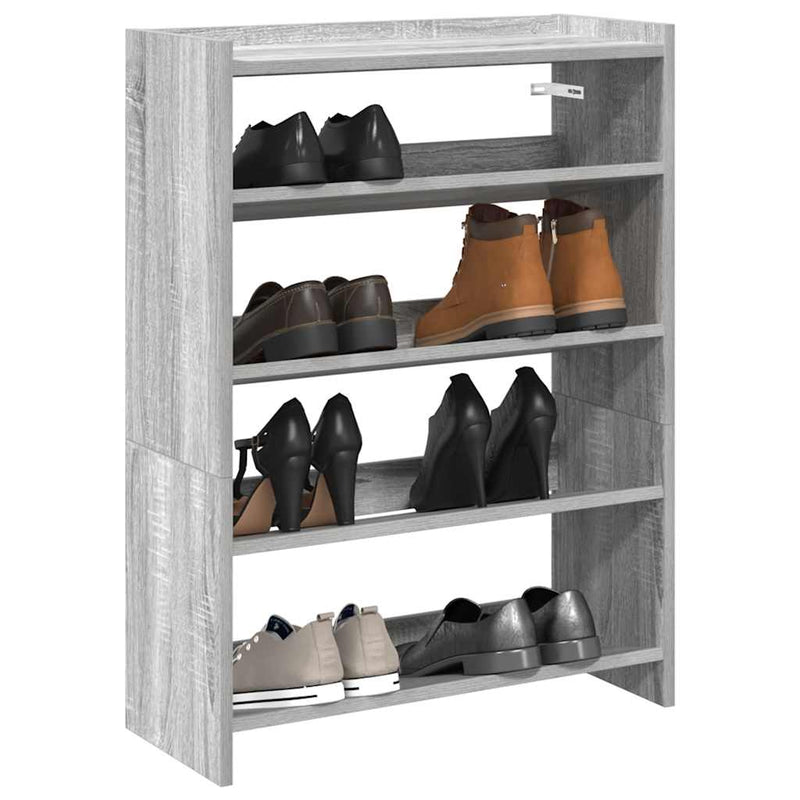 Schoenenrek 80X25X Bewerkt Hout Eikenkleur Grijs Sonoma