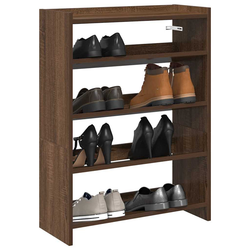 Schoenenrek 80X25X Bewerkt Hout Bruin Eikenkleur