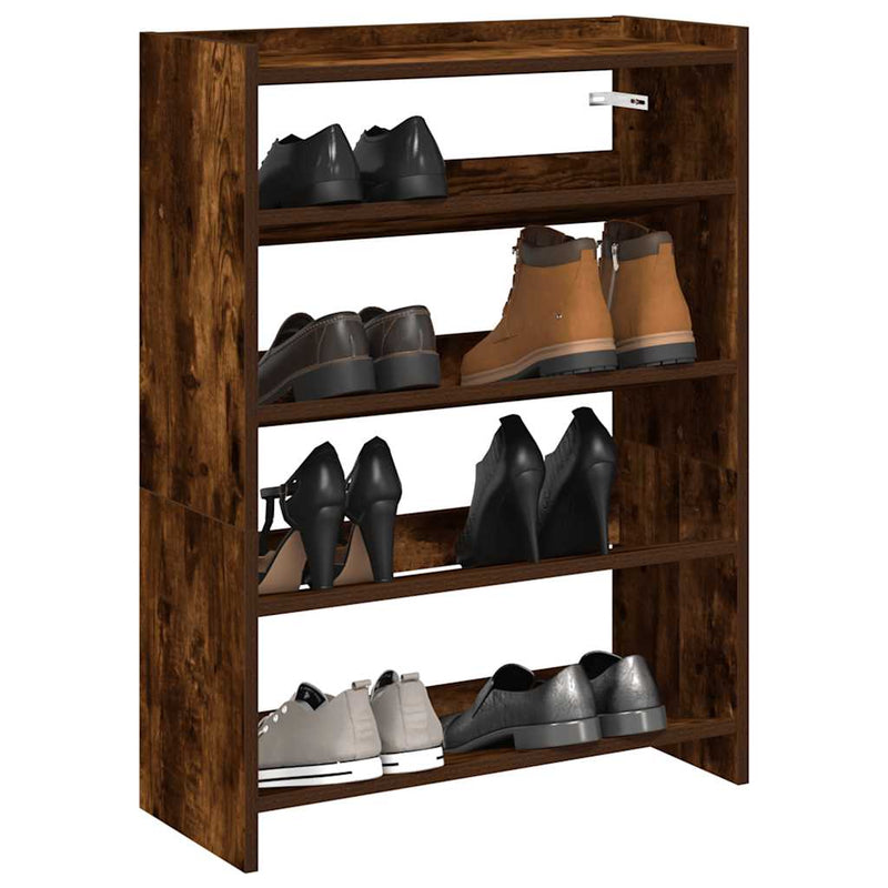 Schoenenrek 60X25X Bewerkt Hout Kleurig Gerookt Eiken