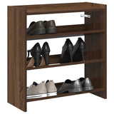 Schoenenrek 80X25X Bewerkt Hout Bruin Eikenkleur