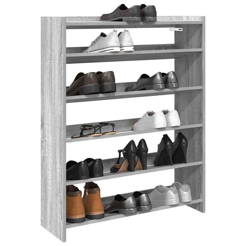 Schoenenrek 80X25X Bewerkt Hout Eikenkleur Grijs Sonoma