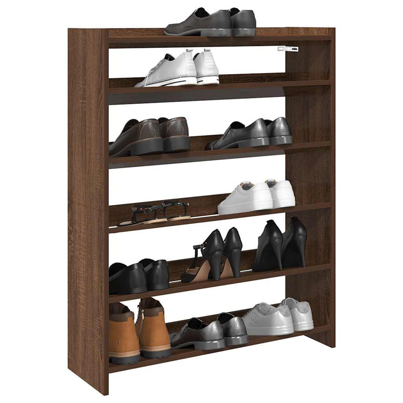 Schoenenrek 80X25X Bewerkt Hout Bruin Eikenkleur