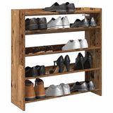 Schoenenrek 60X25X Bewerkt Hout Kleurig Oud Hout