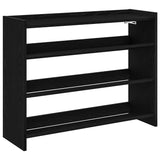 Schoenenrek 80X25X Bewerkt Hout Zwart