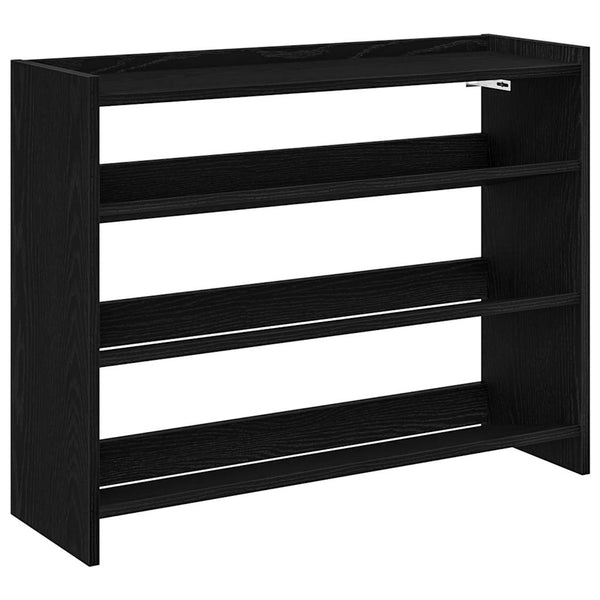 Schoenenrek 80X25X Bewerkt Hout Zwart