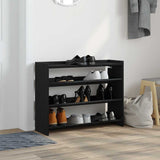 Schoenenrek 80X25X Bewerkt Hout Zwart