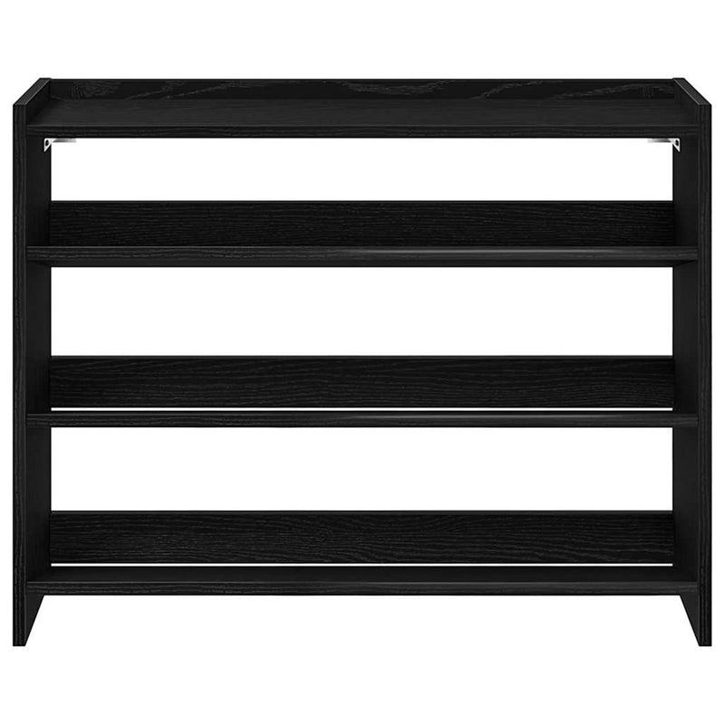 Schoenenrek 80X25X Bewerkt Hout Zwart