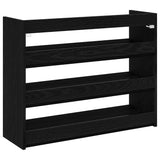 Schoenenrek 80X25X Bewerkt Hout Zwart