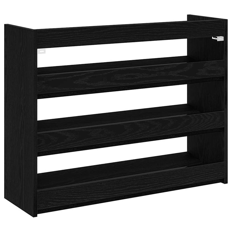 Schoenenrek 80X25X Bewerkt Hout Zwart