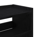 Schoenenrek 80X25X Bewerkt Hout Zwart