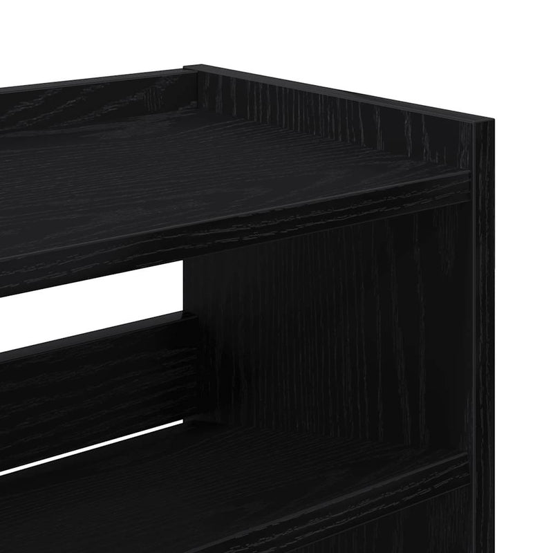 Schoenenrek 80X25X Bewerkt Hout Zwart