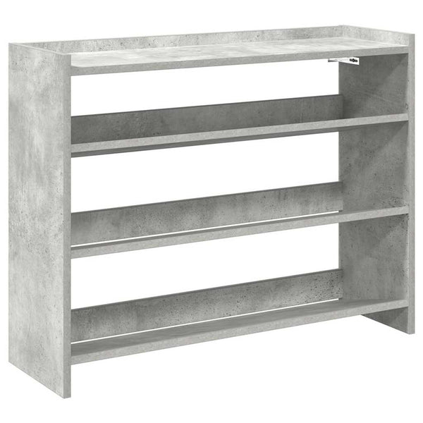 Schoenenrek 80X25X Bewerkt Hout Betongrijs