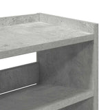 Schoenenrek 80X25X Bewerkt Hout Betongrijs