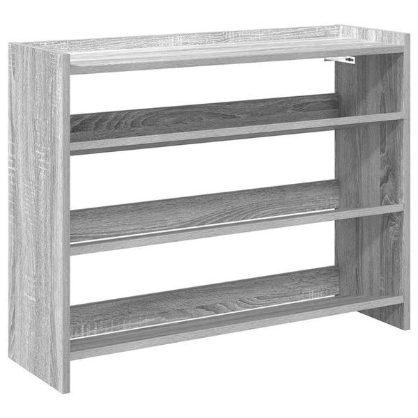 Schoenenrek 80X25X Bewerkt Hout Eikenkleur Grijs Sonoma