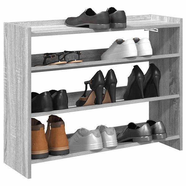 Schoenenrek 80X25X Bewerkt Hout Eikenkleur Grijs Sonoma