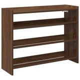 Schoenenrek 80X25X Bewerkt Hout Bruin Eikenkleur