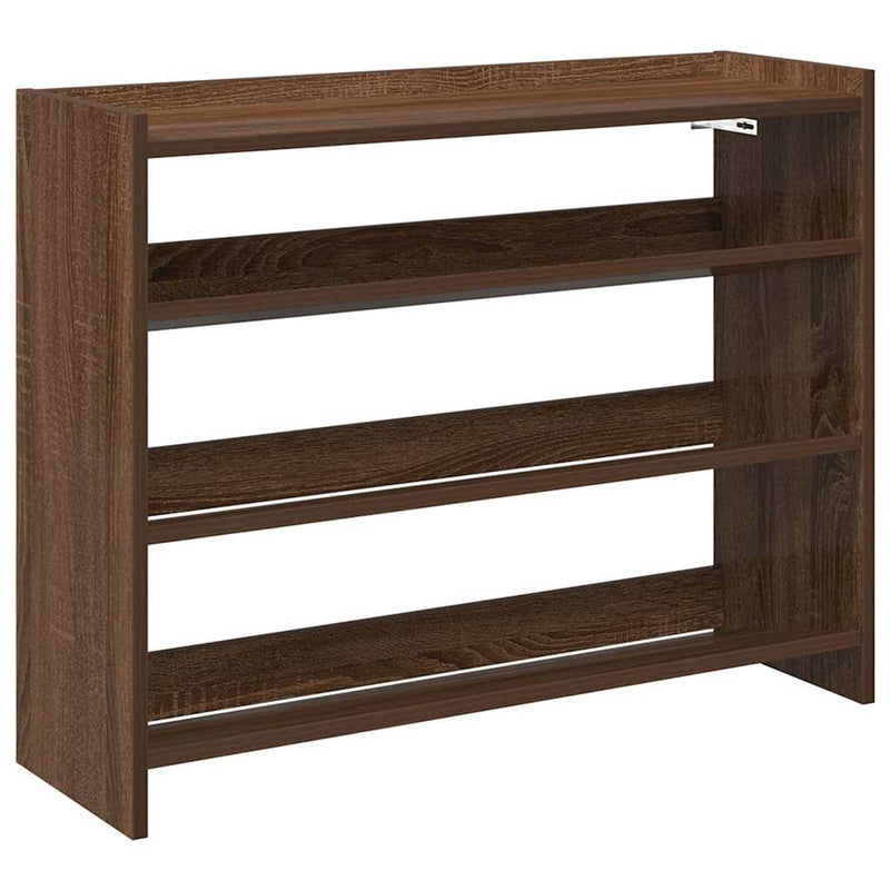Schoenenrek 80X25X Bewerkt Hout Bruin Eikenkleur