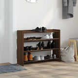 Schoenenrek 80X25X Bewerkt Hout Bruin Eikenkleur
