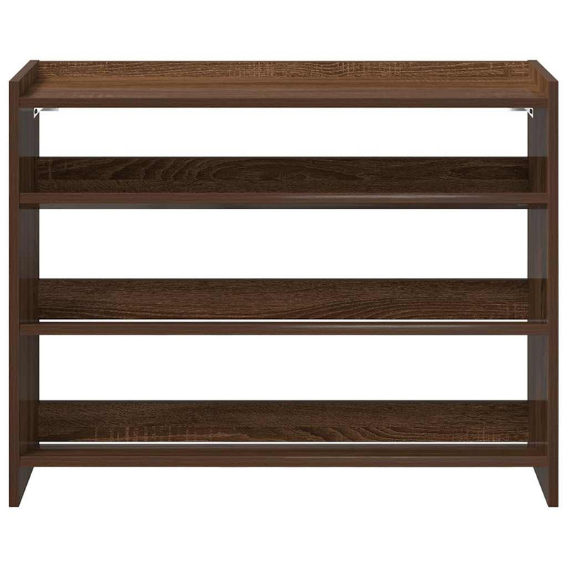 Schoenenrek 80X25X Bewerkt Hout Bruin Eikenkleur