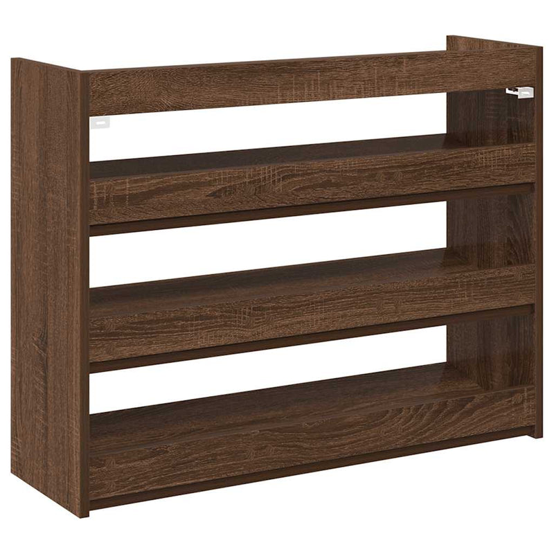 Schoenenrek 80X25X Bewerkt Hout Bruin Eikenkleur