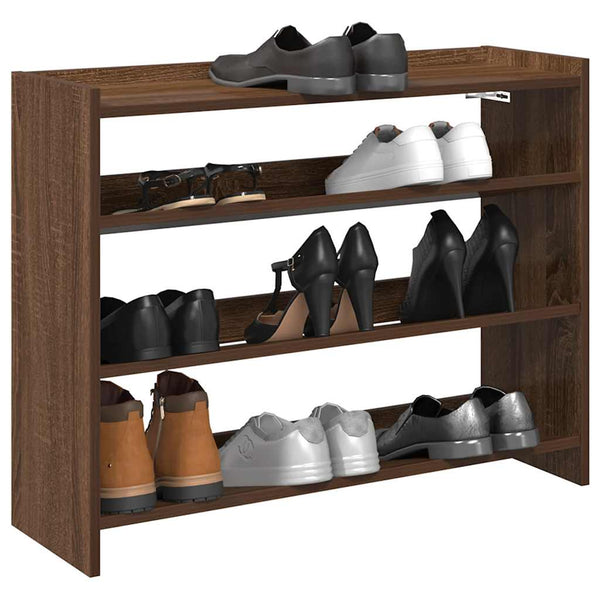 Schoenenrek 80X25X Bewerkt Hout Bruin Eikenkleur