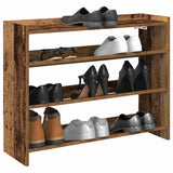 Schoenenrek 60X25X Bewerkt Hout Kleurig Oud Hout