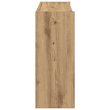 Schoenenrek 80X25X Bewerkt Hout Artisanaal Eikenkleur Artisanaal Eikenkleurig