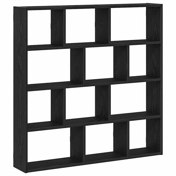Wandschap Kubus 12 Vakken Bewerkt Hout