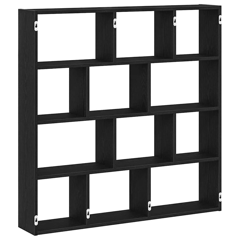 Wandschap Kubus 12 Vakken Bewerkt Hout