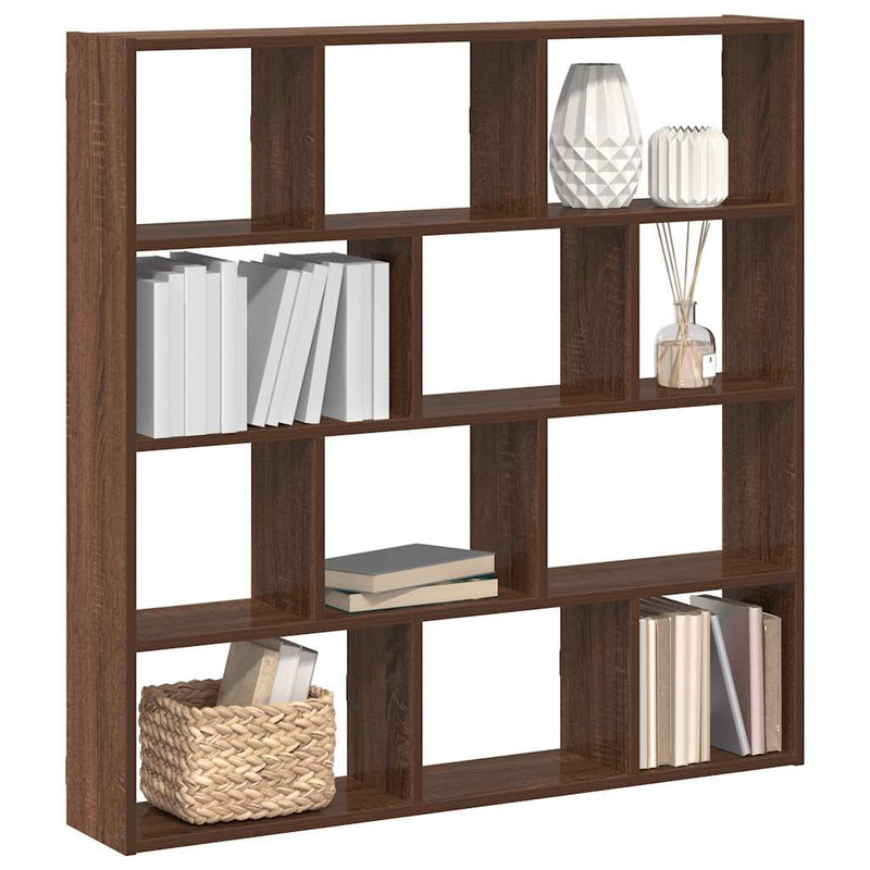 Wandschap Kubus 12 Vakken Bewerkt Hout