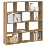 Wandschap Kubus 12 Vakken Bewerkt Hout